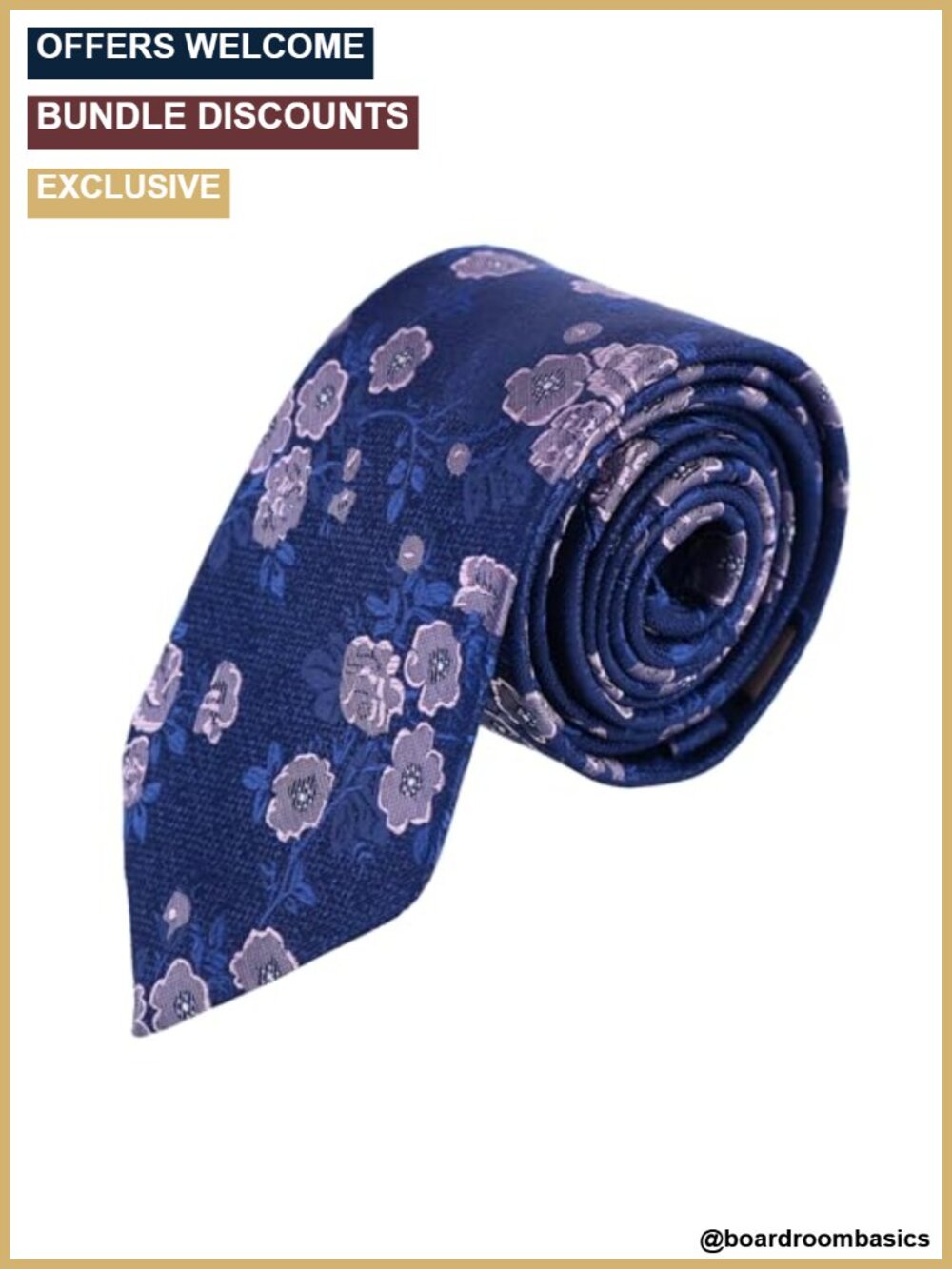 Silk Men's Novelty Necktie Classic Floral 57.5x3 in